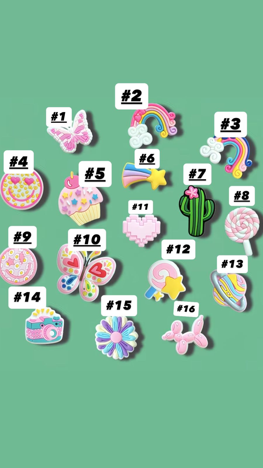 CROCS Colorful Girl Charms