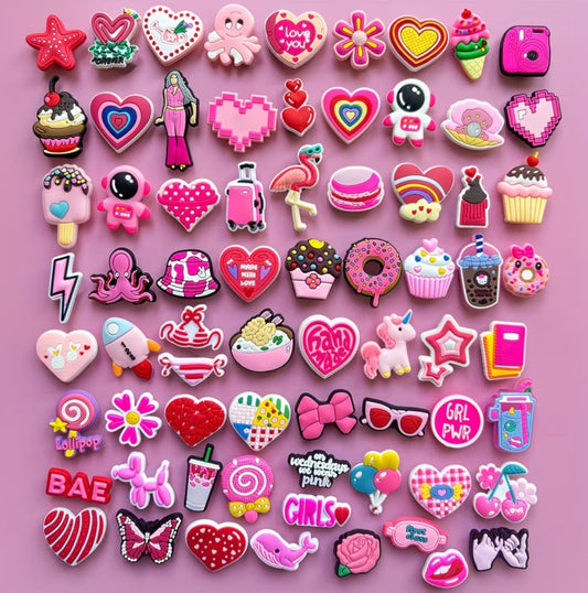 CROCS Pink ASSORTED Charms